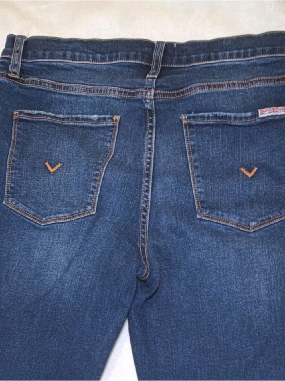 Hudson Jeans Dark Blue Straight Leg with V-Stitch Back Pockets